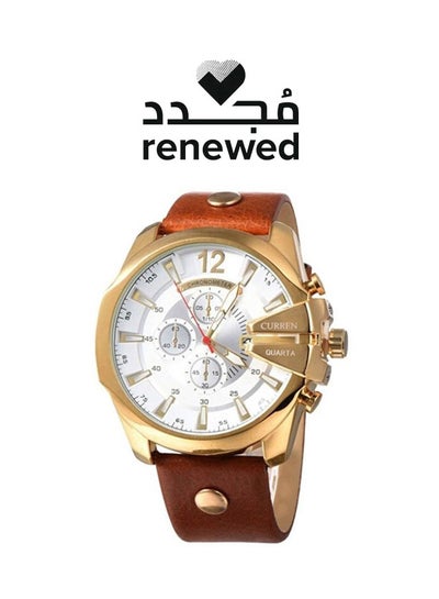 Buy Men's Renewed - Leather Analog Wrist Watch WT-CU-8176-GO in Saudi Arabia