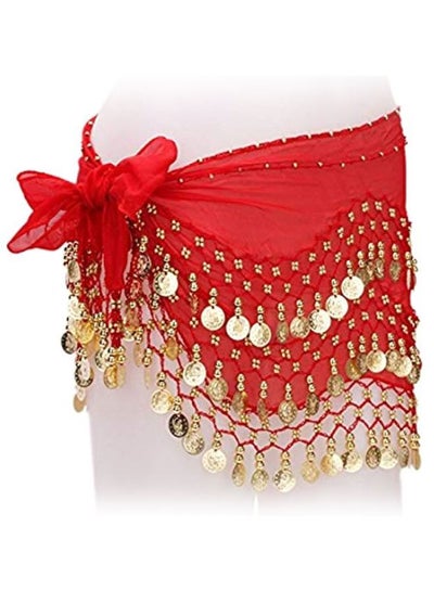 Buy Belly Dance Hand- Stitched Velvet Wrap Belt Skirt Dress For Girls, 8+ Years One Size in UAE