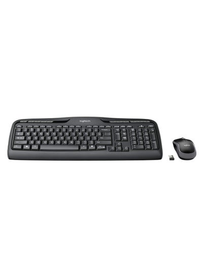 Buy Wireless English Keyboard With Mouse And USB Receiver Black/Grey in Egypt