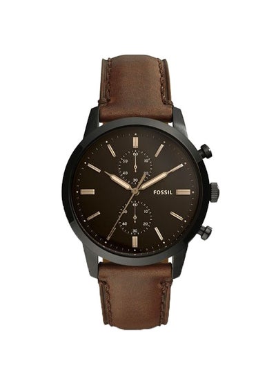 اشتري Men's Leather Chronograph Wrist Watch FS5437 - 41 mm - Brown في مصر