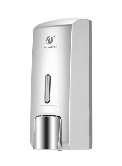 Buy Wall-Mounted Single Bottle Manual Dispenser Silver 19centimeter in Saudi Arabia