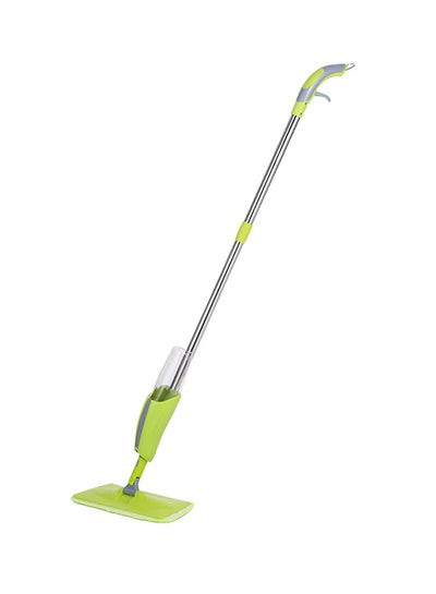 Buy Floor Spray Mop With Water Bottle Green/Silver 56cm in Egypt