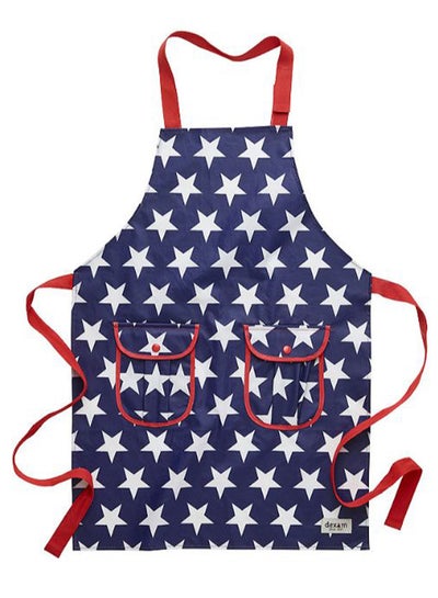 Buy Star Print Apron Blue/White/Red 45 x 57cm in Egypt