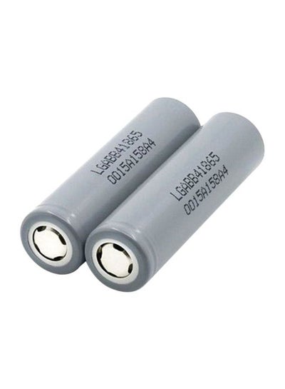 Buy 2600.0 mAh 2-Piece Li-ion Rechargeable Battery Grey in UAE
