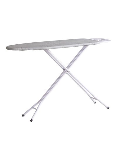 Buy Atlanta Ironing Board With Heat Resistant Cover And Steam Iron Rest Grey/White 110x33x81cm in Saudi Arabia