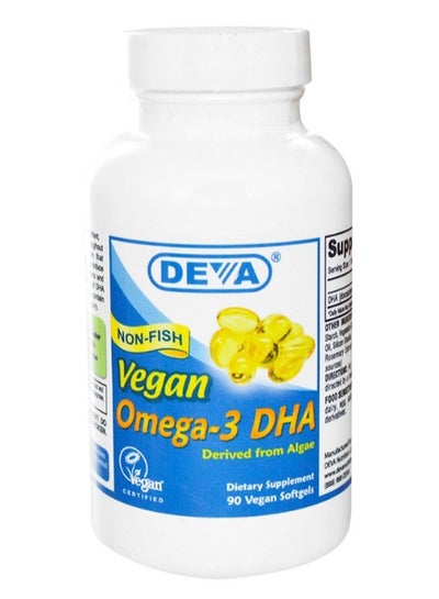 اشتري مكمل غذائي نباتي أوميجا 3 DHA - 90 كبسولة هلامية نباتية في الامارات