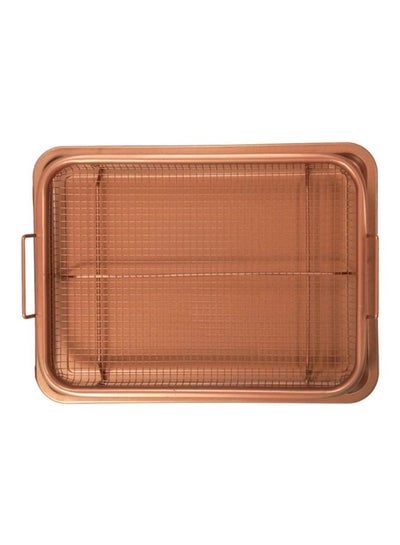 Buy Aluminium Crisper Tray Copper 32.5x24.5x5.5cm in UAE