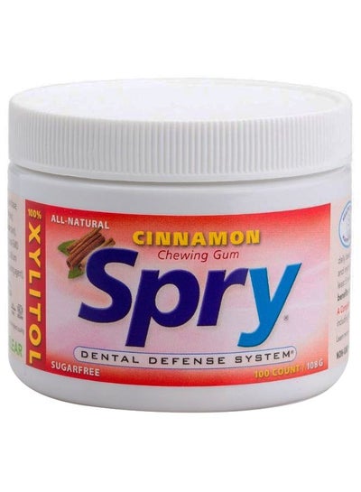 Buy Spry Cinnamon Chewing Gum - 100 Count 108grams in UAE