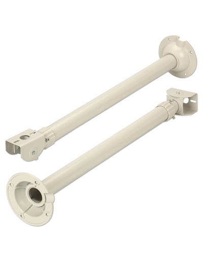 Buy 2-Piece I Shape Heavy Duty CCTV Bracket Set Off White in Egypt