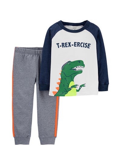 Buy T-Rex Raglan Tee & Jogger Set Multicolour in Saudi Arabia