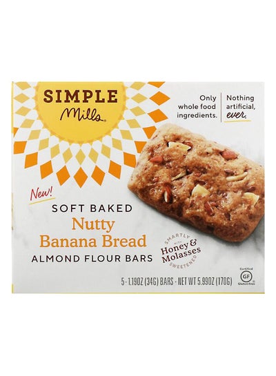 Buy Soft Baked Nutty Banana Bread Almond Flour Bar 170grams in UAE