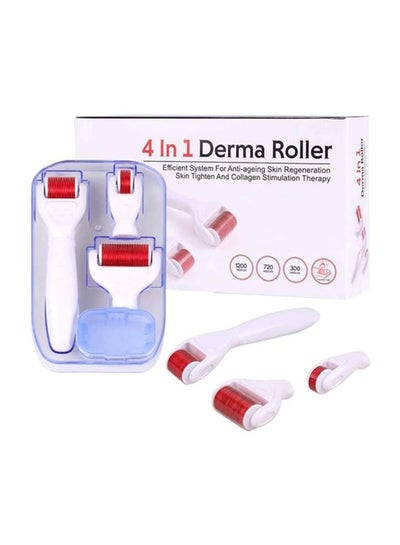 Buy 4-In-1 Derma Roller Set White/Red in Egypt