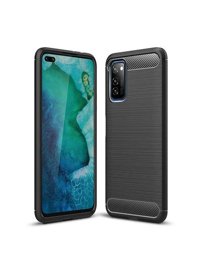 Buy Carbon Brushed Texture Slim Ultra-Thin Lightweight Flexible Protective Cover For Honor View 30/View 30 Pro Black in UAE