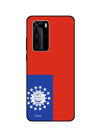 Buy Protective Case Cover For Huawei P40 Pro Red/Blue/White in Egypt