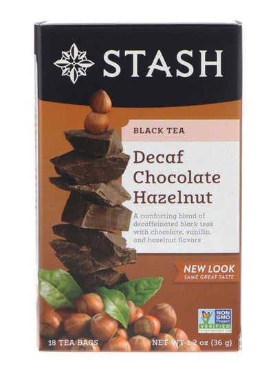 Buy Decaf Chocolate Hazelnut Black Tea 36grams in UAE