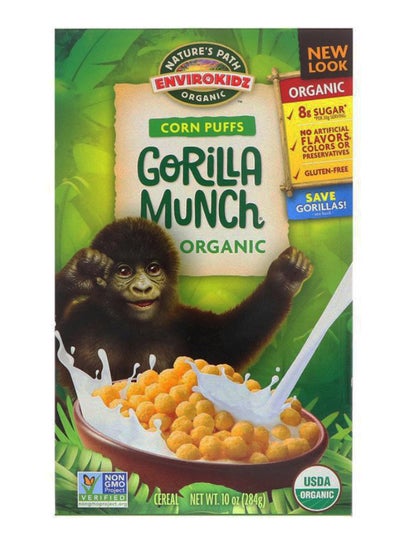 Buy Enviro Kidz Organic Corn Puffs Gorilla Munch Cereal 284grams in UAE