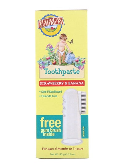 Buy Strawberry And Banana Toothpaste With Free Gum Brush in UAE