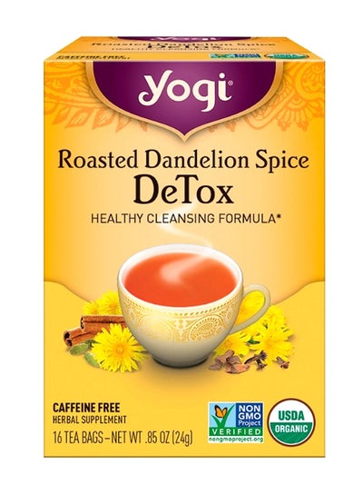 Buy Pack Of 16 Roasted Dandelion Spice Detox Herbal Tea Bags in UAE