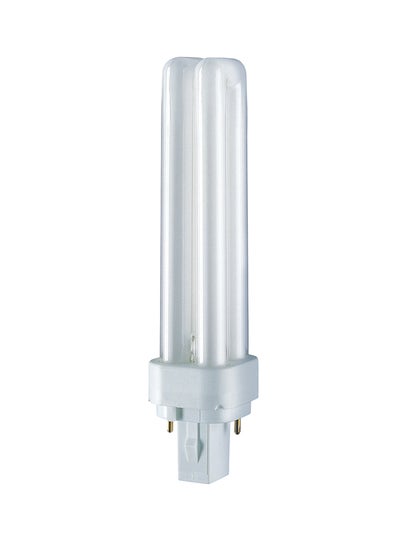 اشتري Dulux D 13 Watt G24D1 CFL Fluorescent Lamp With 2 Pin أوف وايت 153x36مم في الامارات