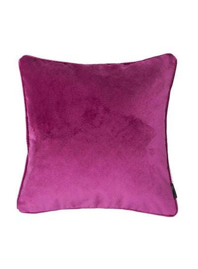 Buy Decorative Cushion polyester Fuchsia Pink 43x43cm in Saudi Arabia