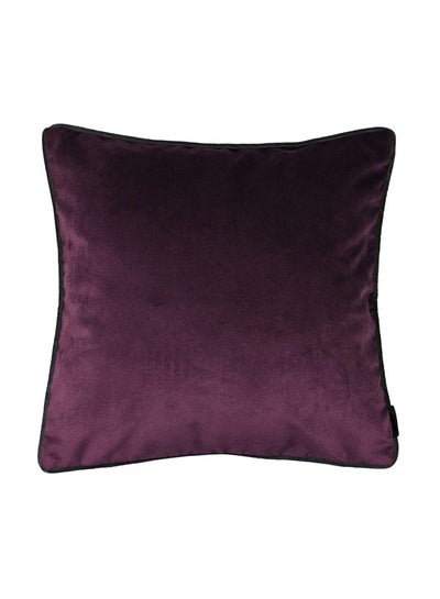 Buy Decorative Square Shaped Cushion polyester Aubergine Purple 50x50cm in Saudi Arabia