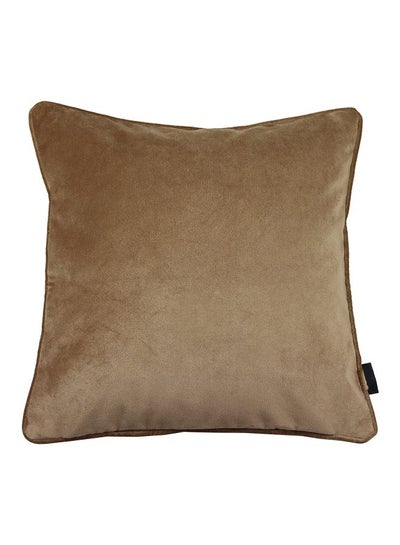 Buy Decorative Cushion polyester Caramel 60x60cm in Saudi Arabia