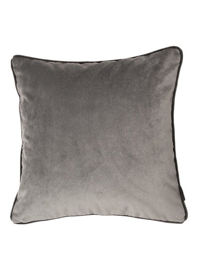 Buy Velvet Decorative Cushion polyester Soft Silver 60x60cm in Saudi Arabia