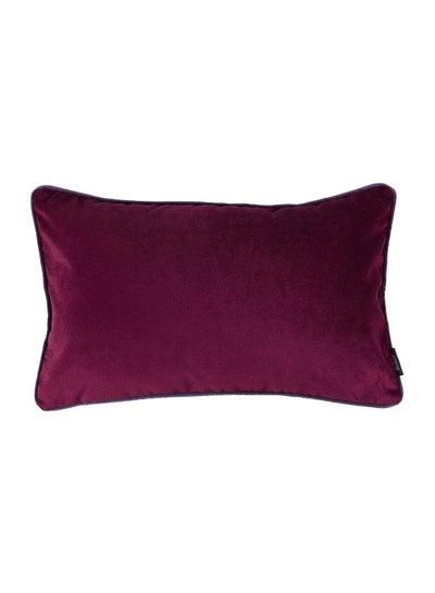 Buy Decorative Cushion polyester Wine Red 60x40cm in Saudi Arabia