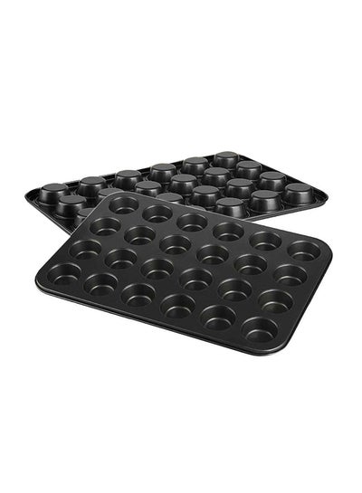 Buy Mini Cup Cake Muffin Mould Black 36X24centimeter in Saudi Arabia