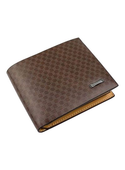 Buy Faux Leather Bi-Fold Wallet Brown in Saudi Arabia