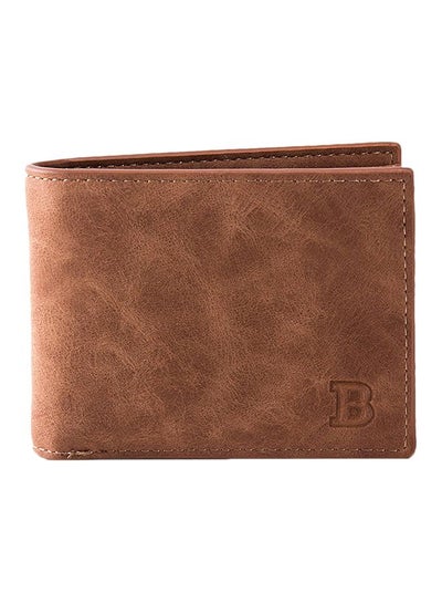 Buy Leather Bi-Fold Wallet Brown in UAE