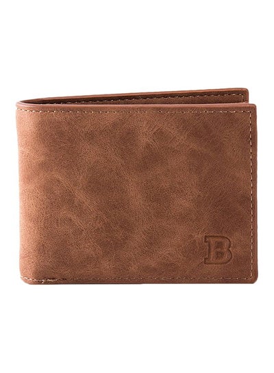 Buy Leather Bi-Fold Wallet Brown in Saudi Arabia