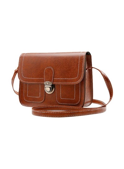 Buy Vintage Crossbody Bag Light Brown in Saudi Arabia