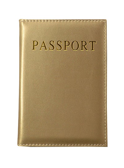 Buy Square Shaped Passport Holder Gold in Saudi Arabia