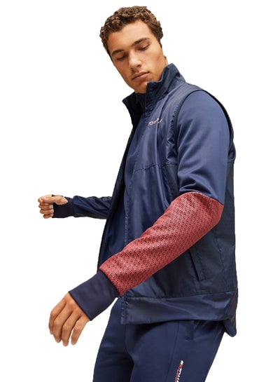 Buy Glow Reflective Insulation Sleeveless Jacket Blue / Red in UAE