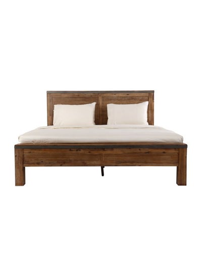 Buy Napier Wooden Bed Brown 180 x 200cm in UAE