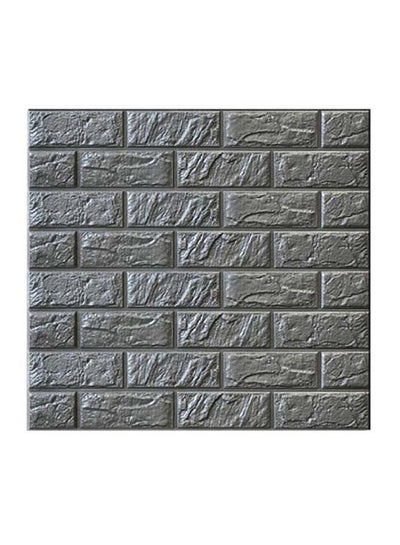 Buy 3D Brick Pattern Decorative Wallpaper Grey 70 x 77centimeter in Saudi Arabia
