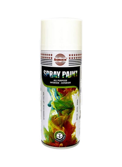 اشتري Quick Drying Smooth Finish Premium Quality Durable High-Gloss All-Purpose Spray Paint أبيض 400مل في السعودية