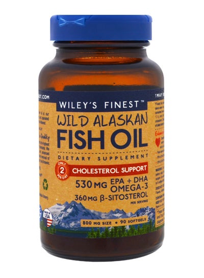 Buy Wild Alaskan Cholesterol Support Fish Oil - 90 Softgels in UAE