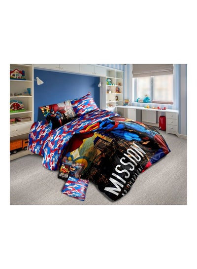 Buy 4-Piece Printed Comforter Set Polyester Multicolour in UAE
