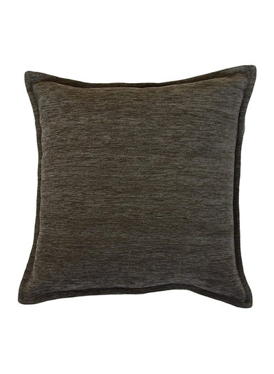 Buy Woven Chenille Throw Pillow Grey 49x49cm in Saudi Arabia