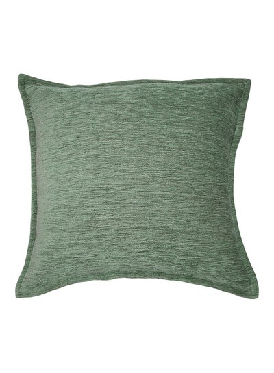 Buy Woven Chenille Throw Pillow Light Green 49x49cm in Saudi Arabia