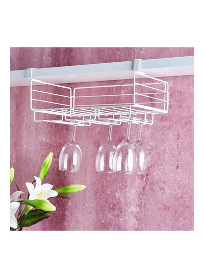 Buy Maisan Over The Shelf Glass Holder White 12x33x20centimeter in UAE