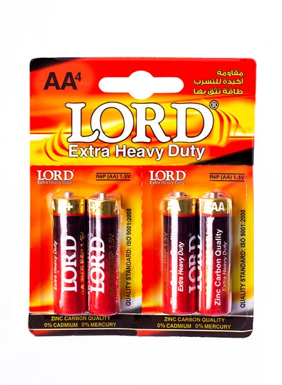 Buy Set Of 4 AA Batteries Multicolour in Egypt
