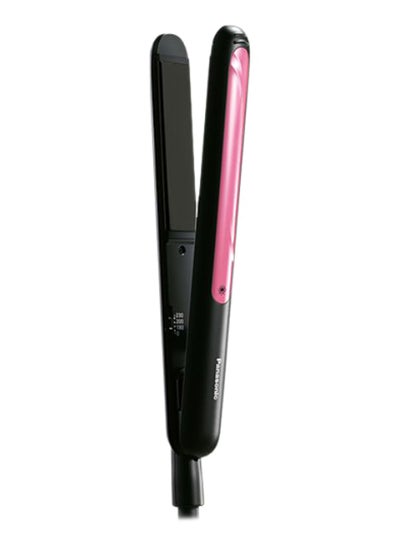 اشتري Extra long plate Hair Straightener, Smooth Sliding Ceramic Plate Black/Pink في الامارات