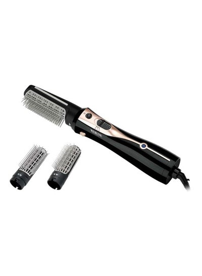 Buy Electric Hair Styler Brush With 2 Attachment Black/Grey/Rose Rold in Saudi Arabia