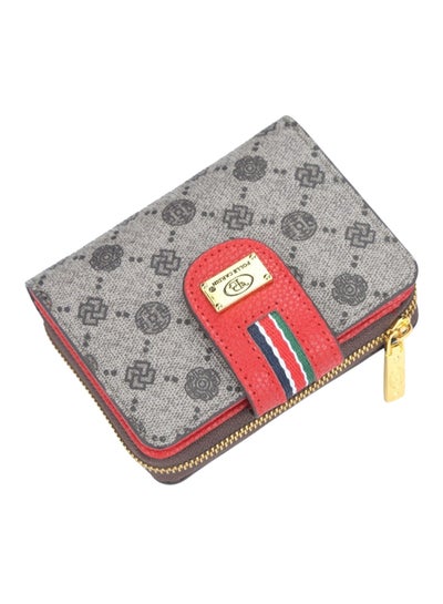 Buy Casual Style Elegant All Match Wallet Grey/Red in UAE