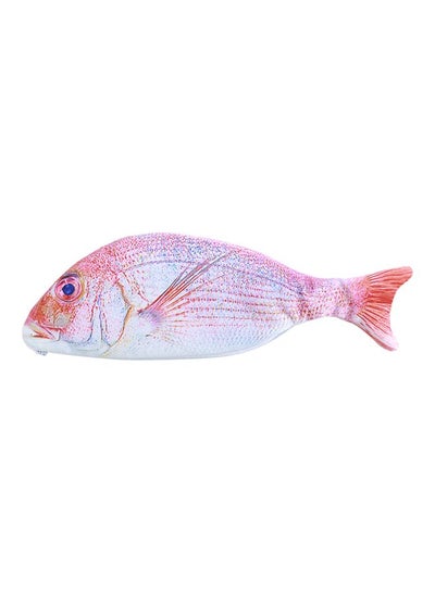 Buy Fish Shaped Pencil Case White/Red/Pink in Saudi Arabia