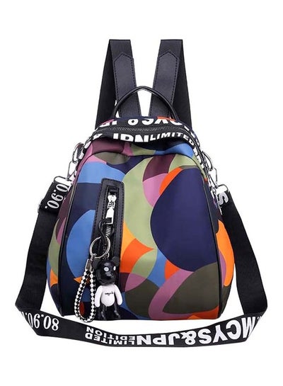 Buy Nylon Backpack Blue/Green/Orange in Saudi Arabia