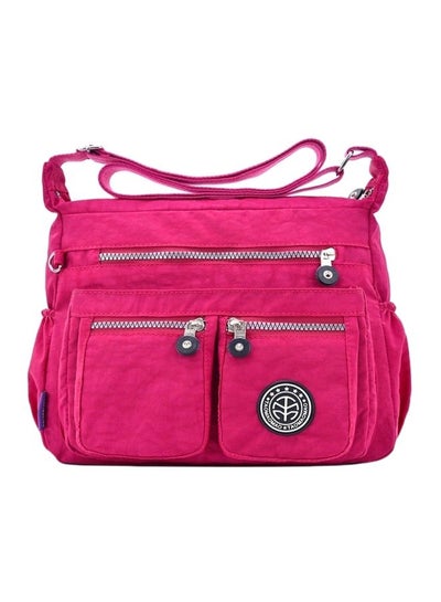 Buy Waterproof Crossbody Bag Pink in Saudi Arabia